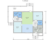 Скандинавский одноэтажный дом из бруса 8х11 с террасой Ярина